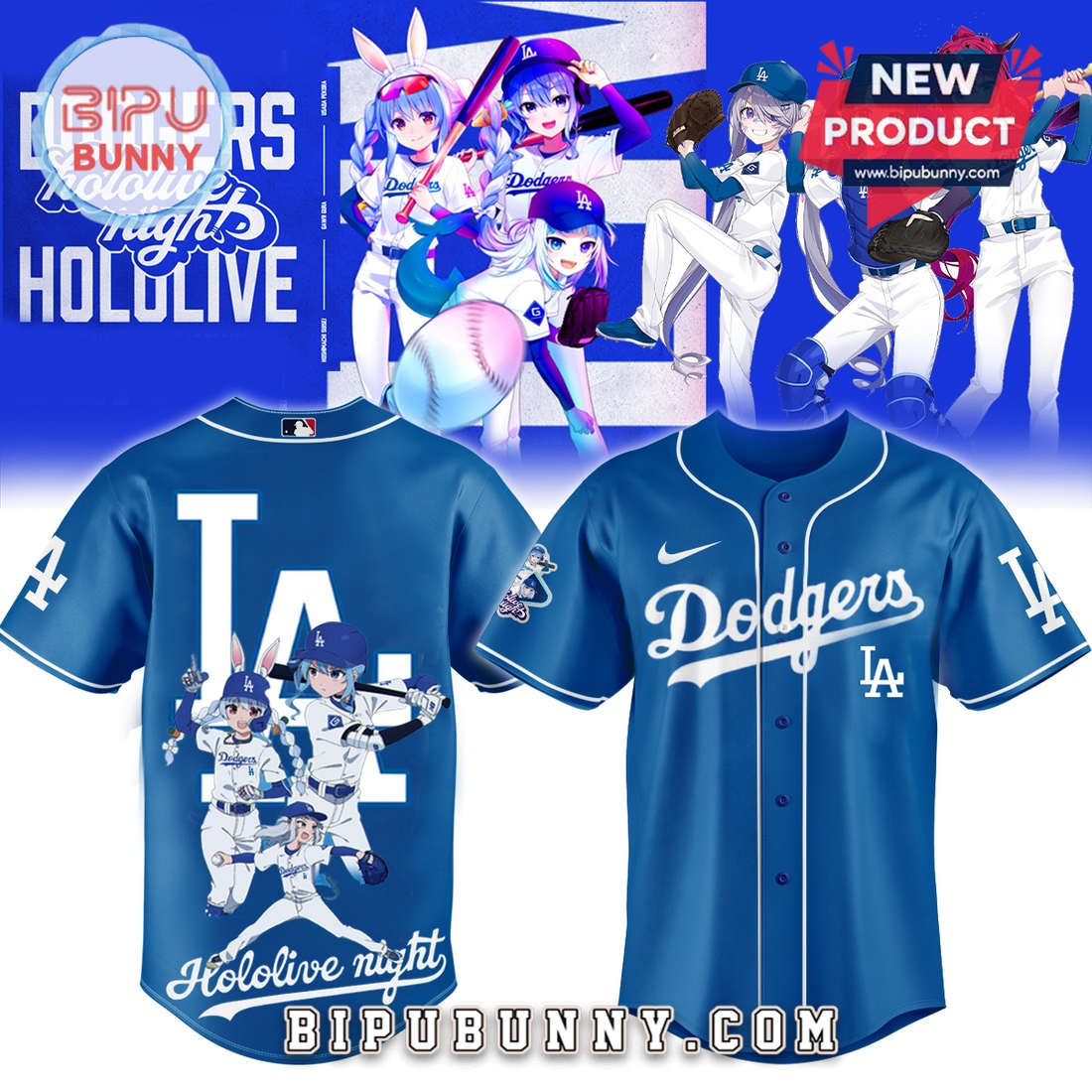 Los Angeles Dodgers Hololive Baseball Jersey 2025