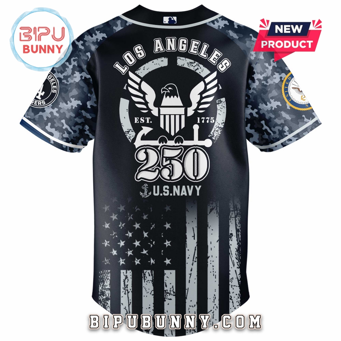 Los Angeles Dodgers MLB x 250 U.S. Navy Baseball Jersey - Image 3