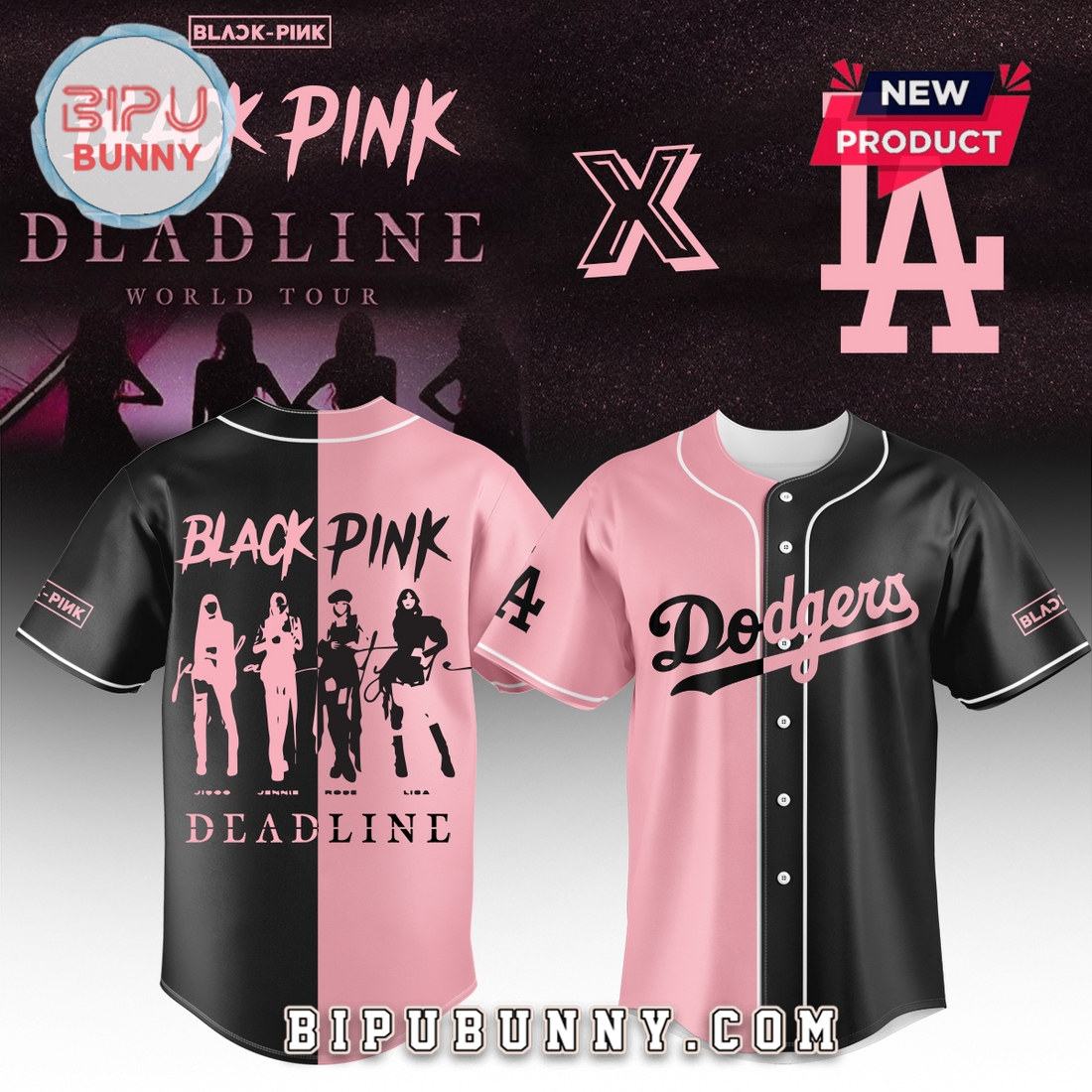 Los Angeles Dodgers MLB x BLACKPINK Baseball Jersey - Image 2