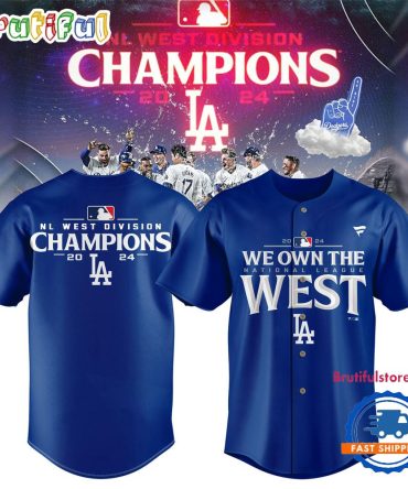 Los Angeles Dodgers NL West Division Champions 2024 Baseball Jersey