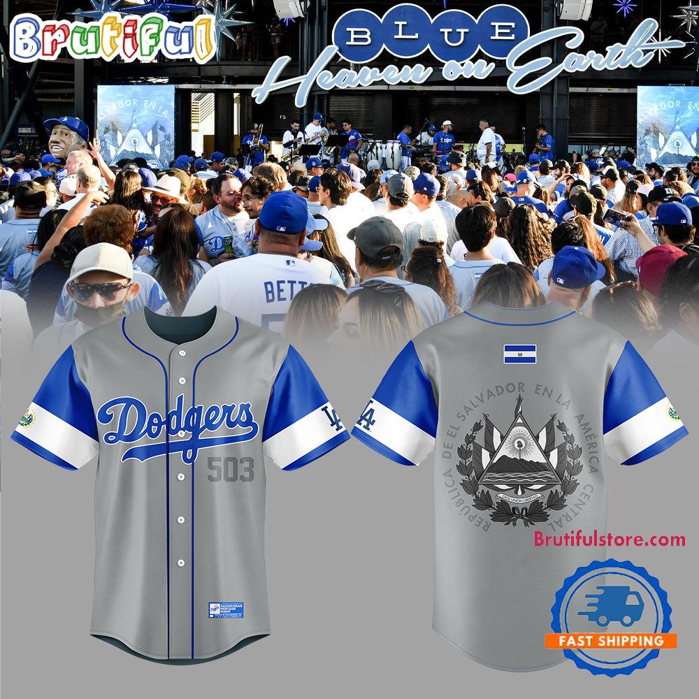Los Angeles Dodgers Salvadoran Heritage Night Salvador Jersey Shirt