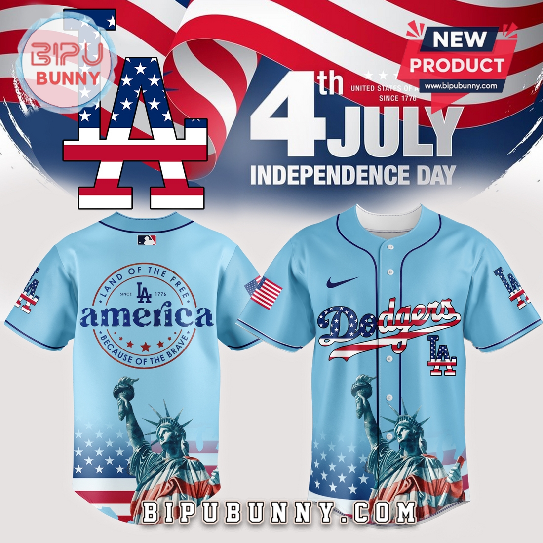 Los Angeles Dodgers x 4th Of July Baseball Jersey 2025