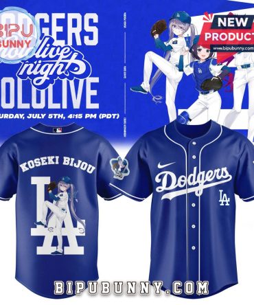 Los Angeles Dodgers x Hololive Night Biboo Baseball Jersey
