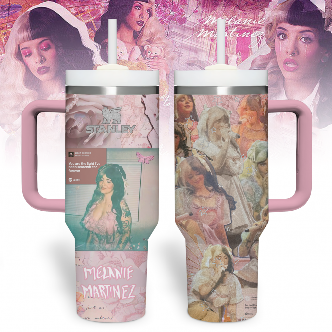Melanie Martinez Music Custom Stanley Quencher 40oz Stainless Steel Tumbler With Handle