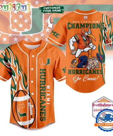 Miami Hurricanes 2026 NCAA Fiesta Bowl Champions Jersey Shirt