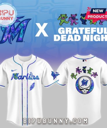 Miami Marlins 2025 Grateful Dead Night Baseball Jersey