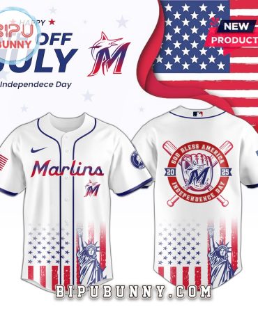 Miami Marlins MLB Independence Day 2025 Baseball Jersey