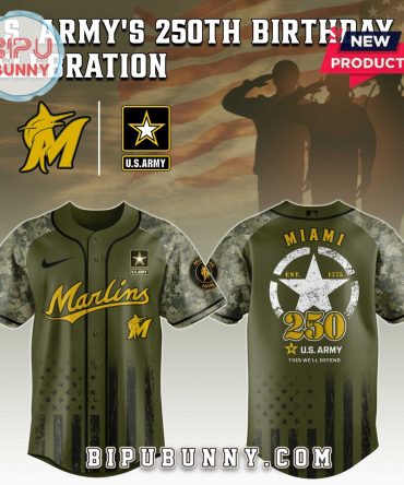 Miami Marlins MLB x 250 U.S. Army Baseball Jersey