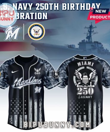 Miami Marlins MLB x 250 U.S. Navy Baseball Jersey
