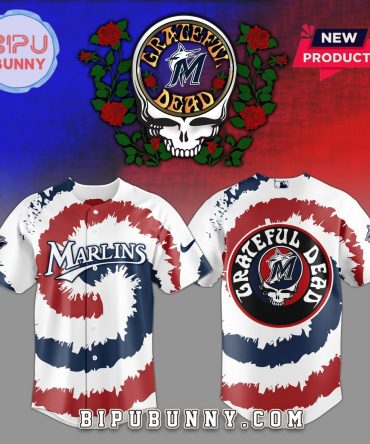 Miami Marlins MLB x Grateful Dead Baseball Jersey