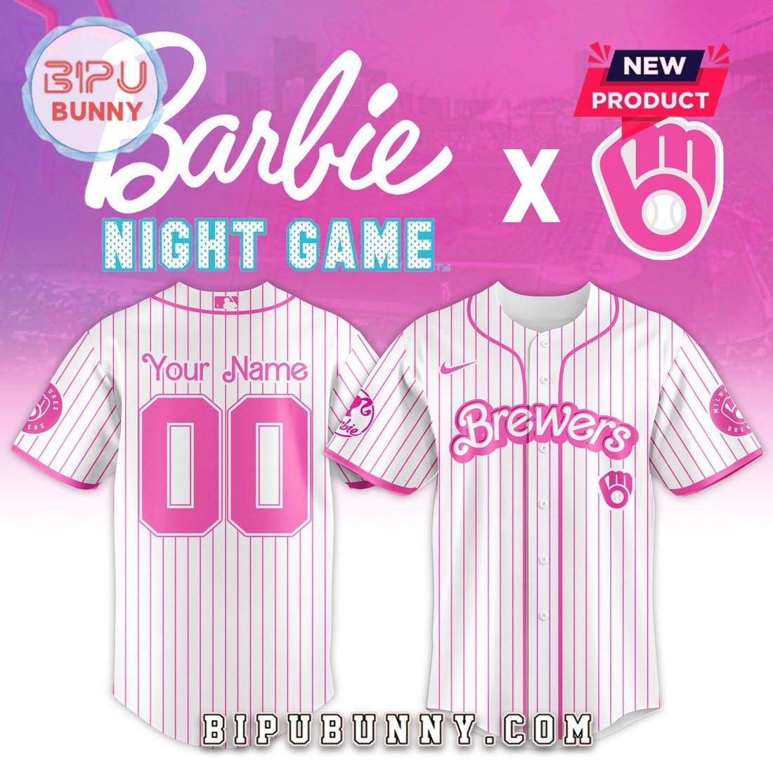 Milwaukee Brewers 2025 x Barbie Night Game Baseball Jersey