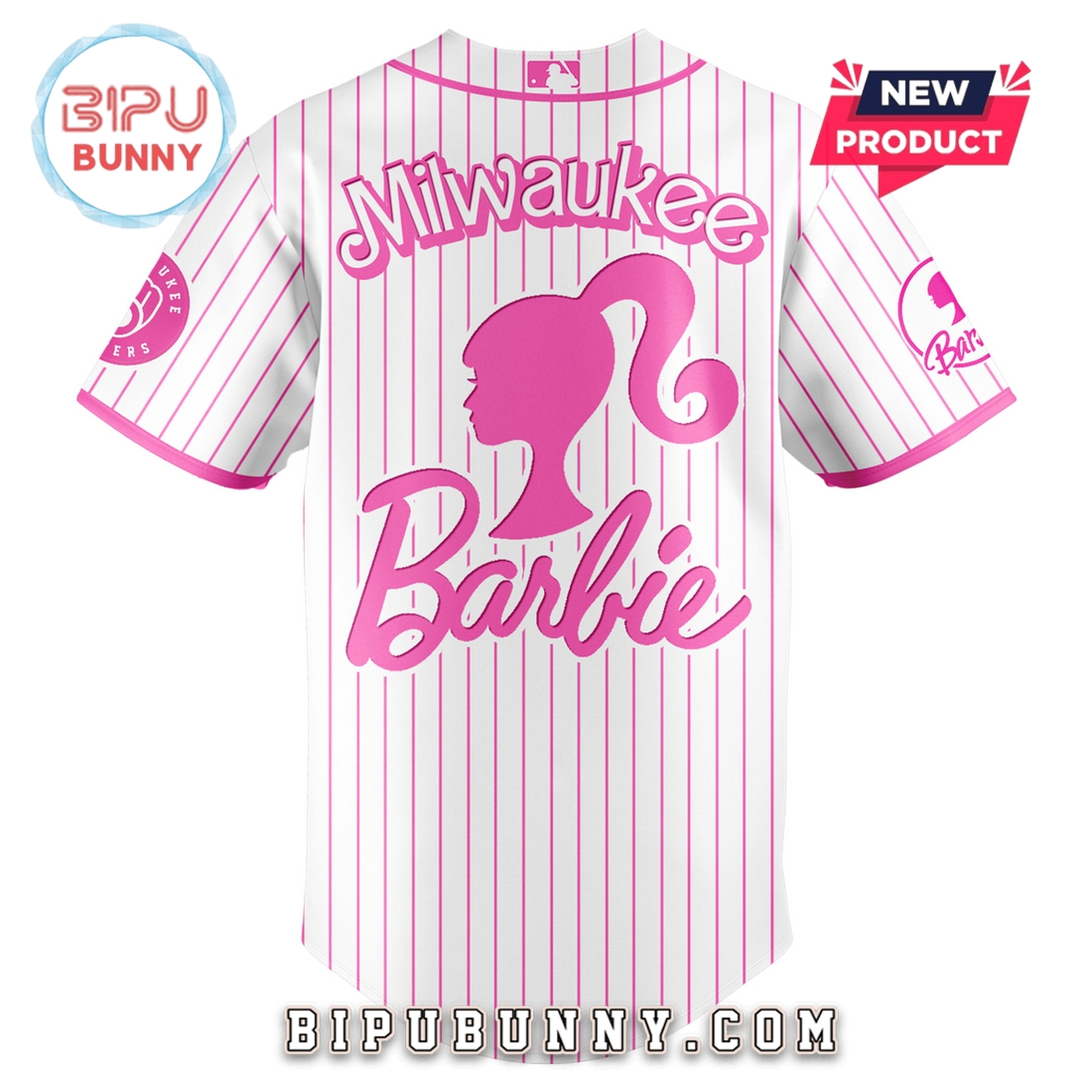 Milwaukee Brewers MLB x Barbie Night Game Baseball Jersey - Image 3