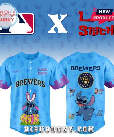Milwaukee Brewers MLB x Lilo and Stitch Baseball Jersey