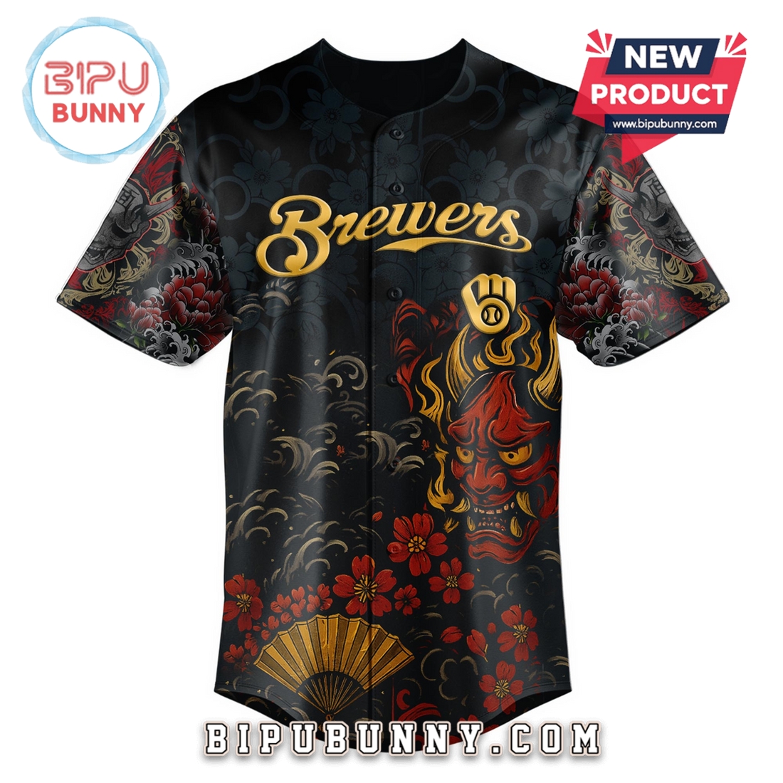 Milwaukee Brewers MLB x Yakuza Bloodline Baseball Jersey - Image 2