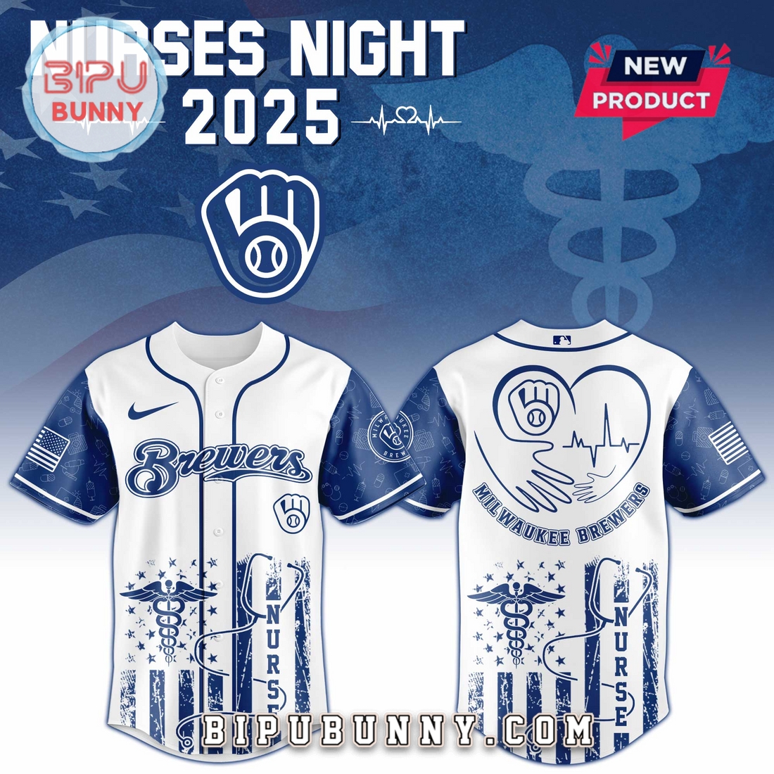 Milwaukee Brewers x Nurses Night 2025 Baseball Jersey