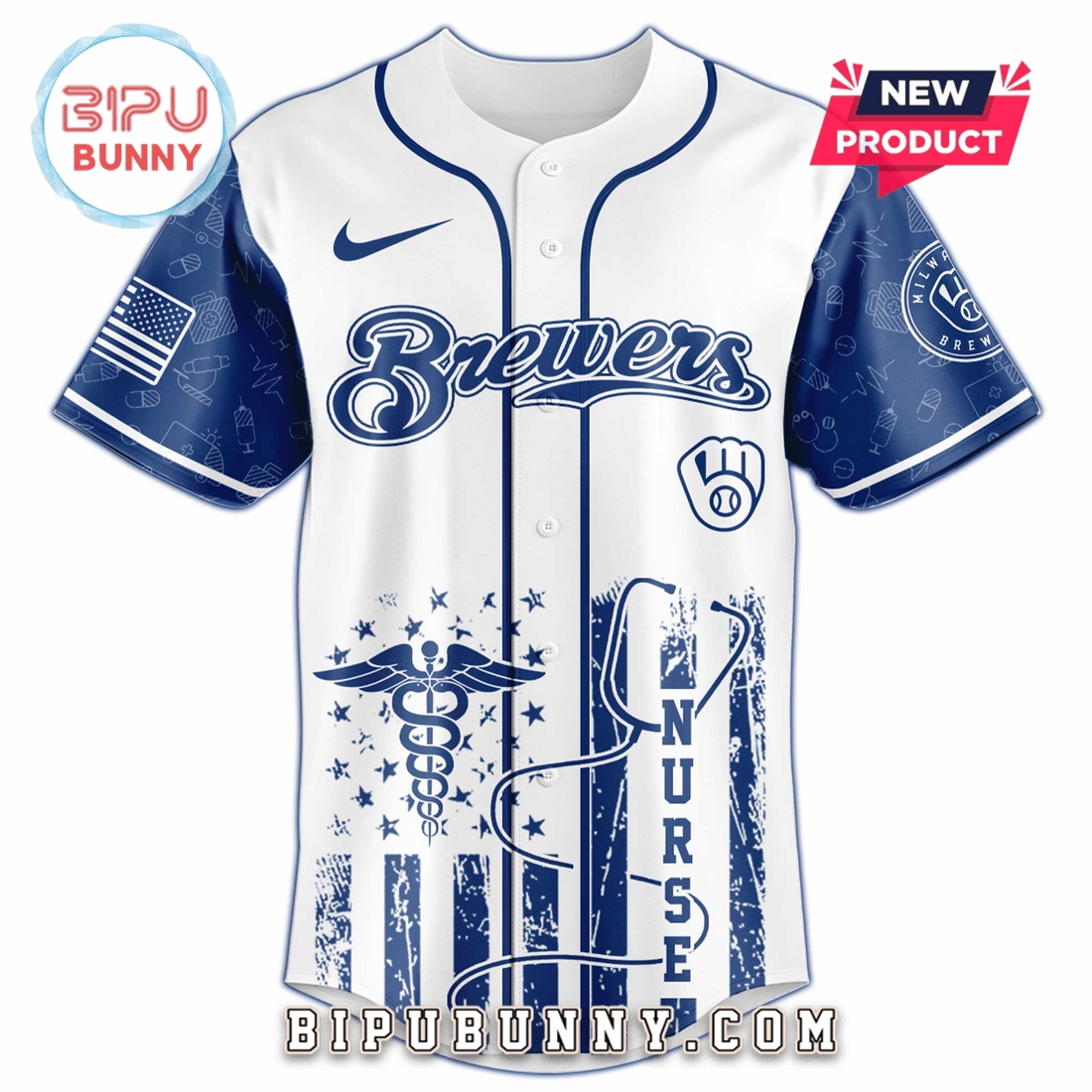 Milwaukee Brewers x Nurses Night 2025 Baseball Jersey - Image 2