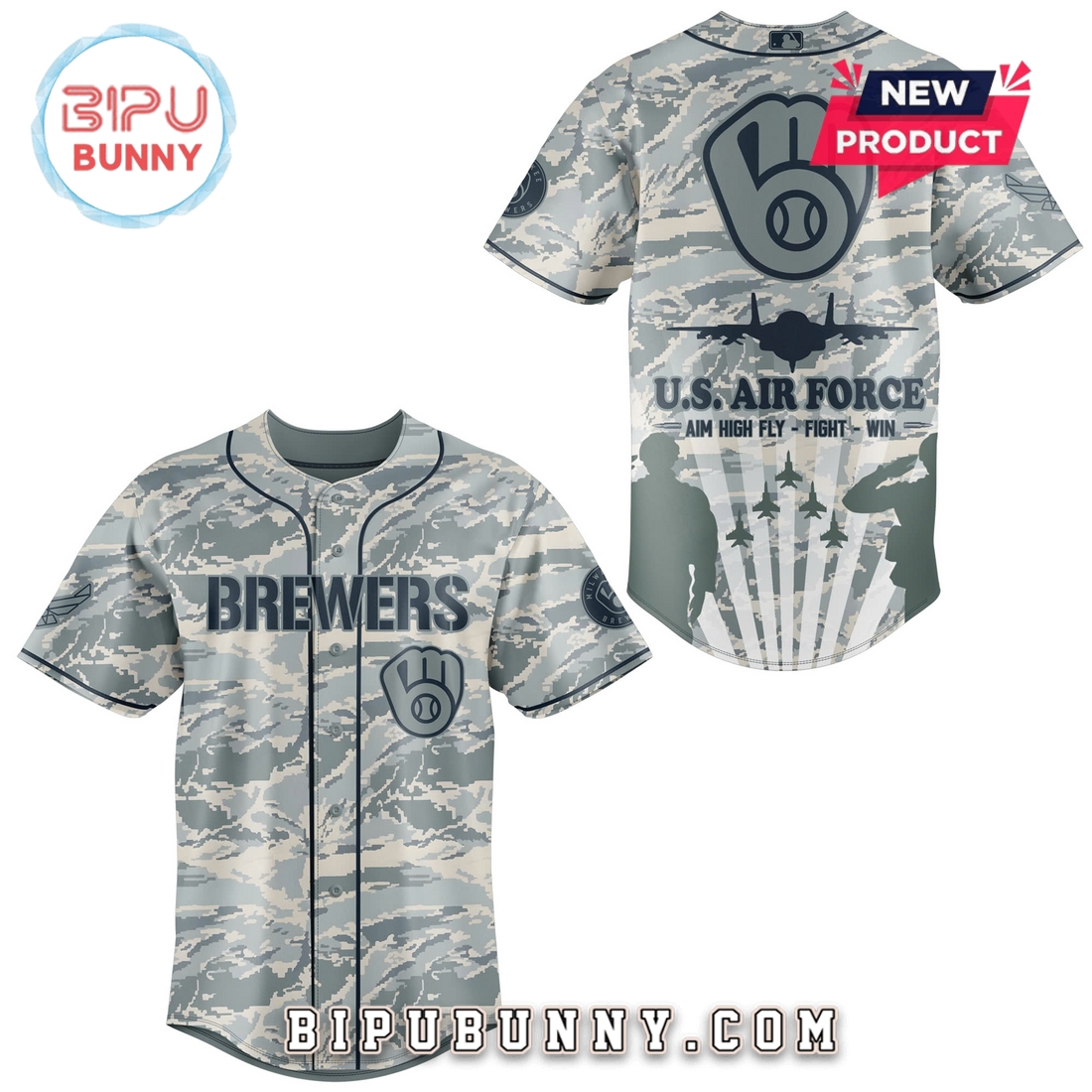Milwaukee Brewers x Veteran Air Force 2025 Baseball Jersey - Image 2