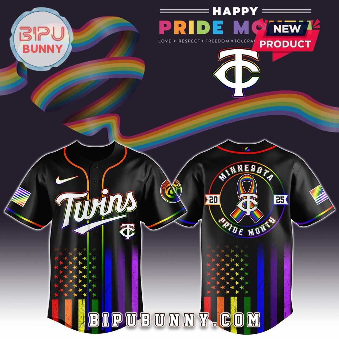 Minnesota Twins Happy Pride Month Baseball Jersey