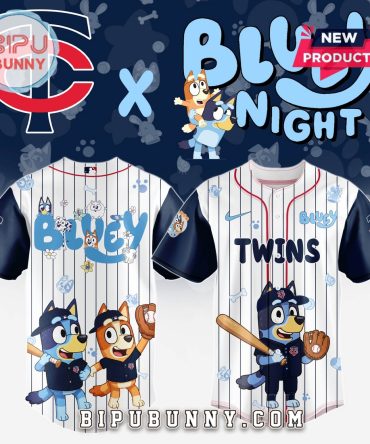 Minnesota Twins MLB x Bluey And Bingo Baseball Jersey