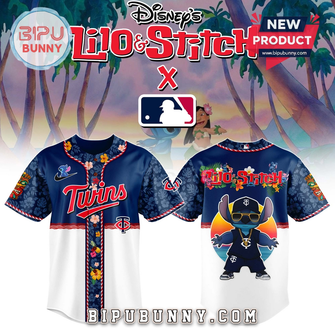 Minnesota Twins x Lilo and Stitch Baseball Jersey 2025