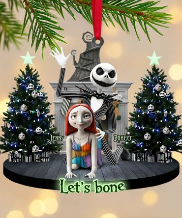 Mischievous Spooky Couple Christmas Ornament, Personalized Gifts For Couple