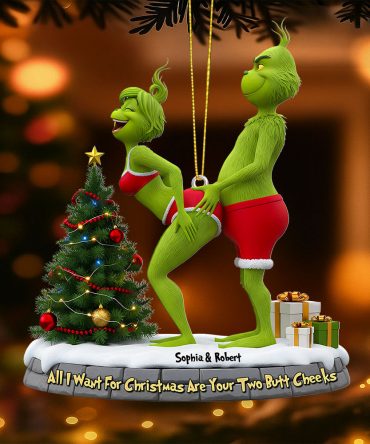 Naughty Green Couple Ornament - Personalized Christmas Gifts For Couple