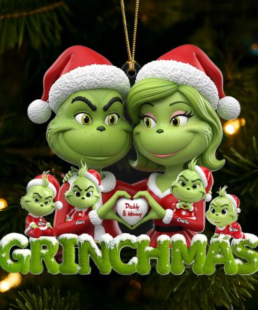Green Family Ornament - Personalized Gifts For Family