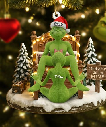 Naughty Green Couple Ornament - Personalized Gifts For Couple