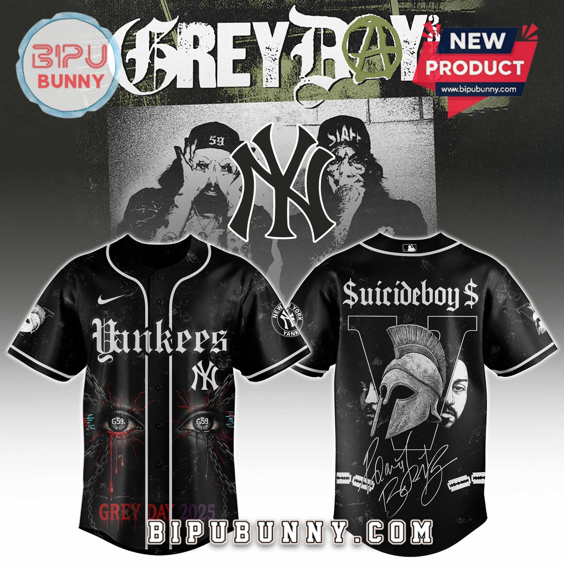 MLB x Suicideboys Grey Day 2025 Baseball Jersey - Image 5