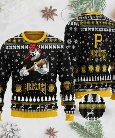 Pittsburgh Pirates Mascot Ugly Christmas Sweater, MLB Christmas Sweater