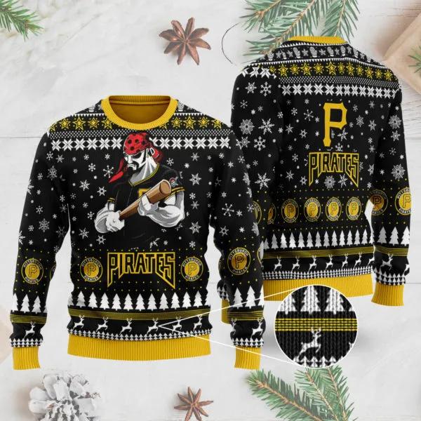 Pittsburgh Pirates Mascot Ugly Christmas Sweater, MLB Christmas Sweater