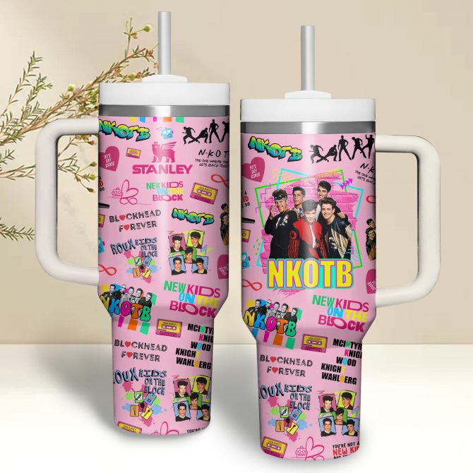 New Kids On The Block Music Custom Stanley Quencher 40oz Stainless Steel Tumbler With Handle