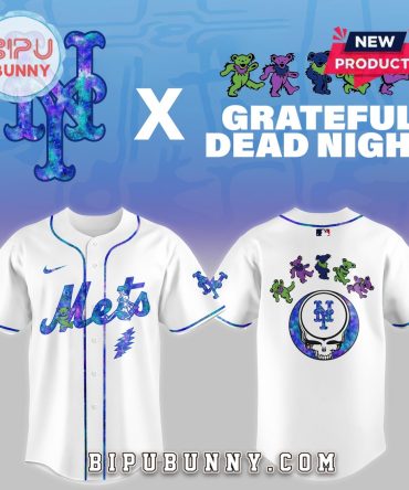 New York Mets 2025 Grateful Dead Night Baseball Jersey