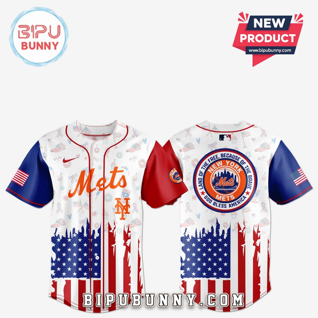 New York Mets Independence Day Baseball Jersey 2025 - Image 2