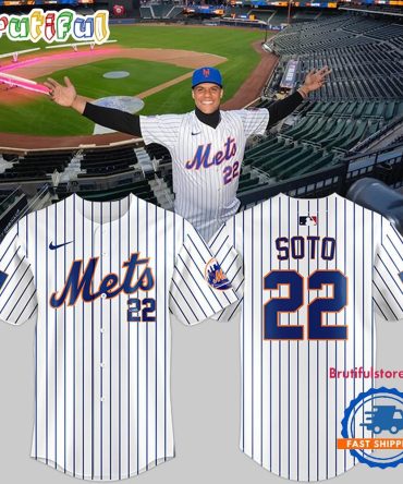 New York Mets Juan Soto 22 With Signature Jersey Shirt