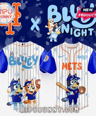 New York Mets MLB x Bluey And Bingo Baseball Jersey