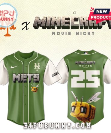 New York Mets MLB x Minecraft Movie Night Baseball Jersey