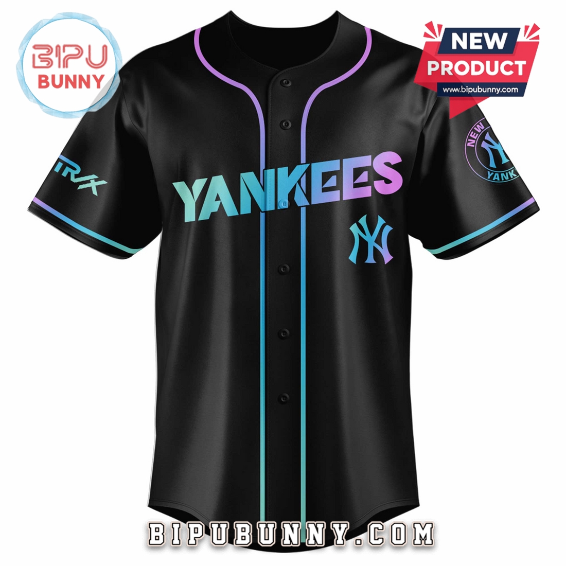 New York Yankees MLB x KPop Demon Hunters Baseball Jersey - Image 2