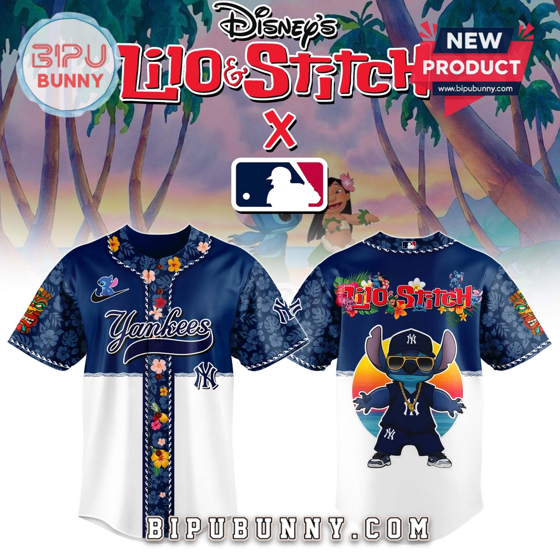 New York Yankees x Lilo and Stitch Baseball Jersey 2025