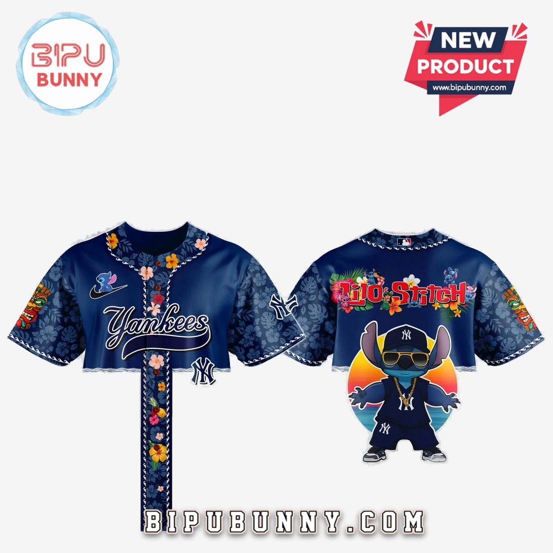 New York Yankees x Lilo and Stitch Baseball Jersey 2025 - Image 2