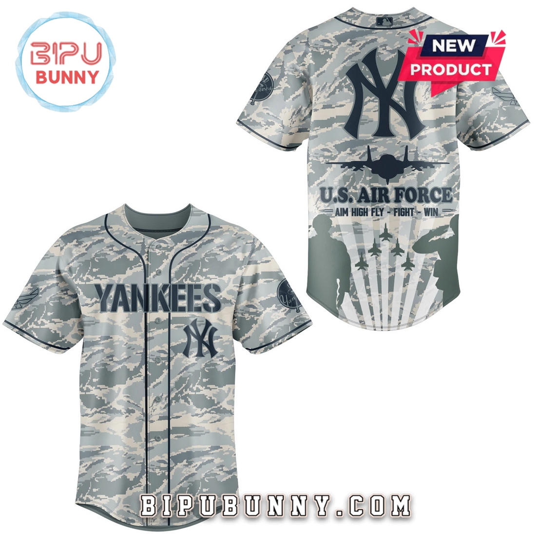 New York Yankees x Veteran Air Force 2025 Baseball Jersey - Image 2