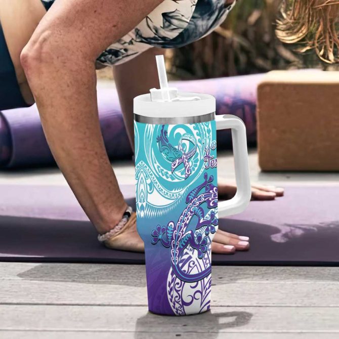 New Zealand Suicide Prevention Month You Matter NZ Fern Custom Stanley Quencher 40oz Stainless Steel Tumbler With Handle - Image 6