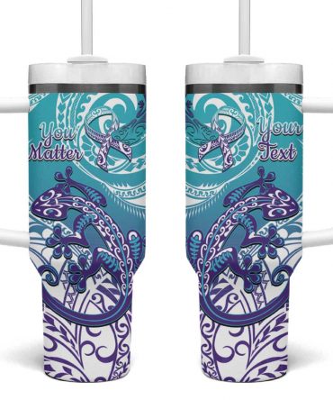 New Zealand Suicide Prevention Month You Matter NZ Fern Custom Stanley Quencher 40oz Stainless Steel Tumbler With Handle