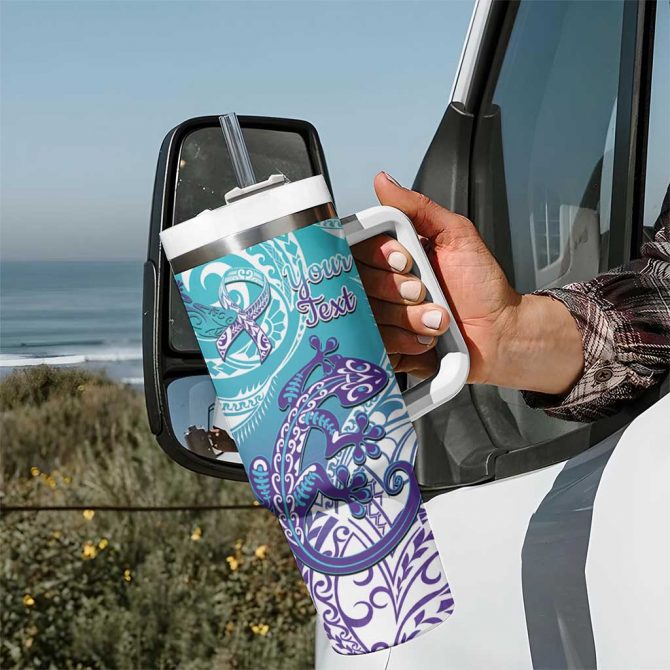 New Zealand Suicide Prevention Month You Matter NZ Fern Custom Stanley Quencher 40oz Stainless Steel Tumbler With Handle - Image 7