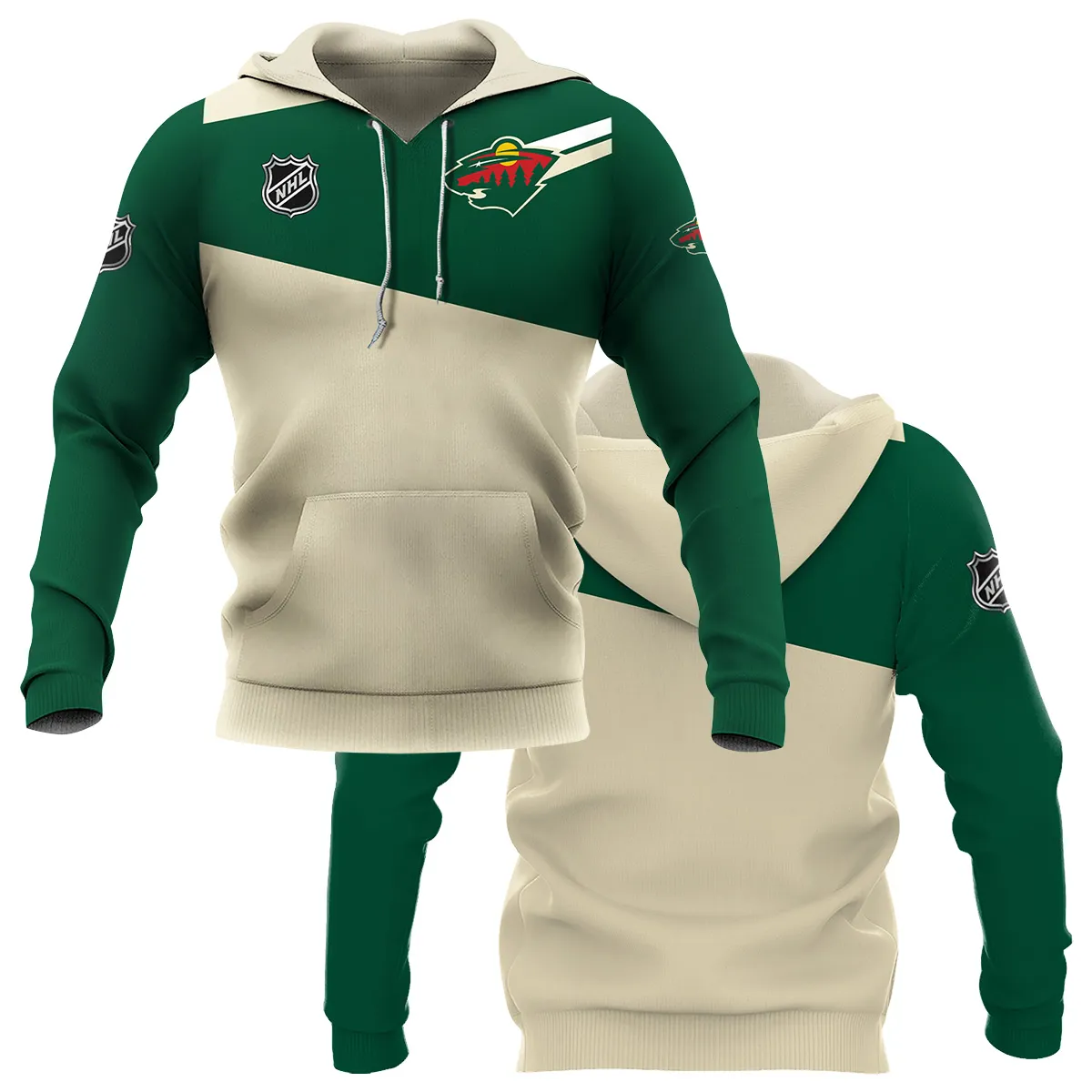 NHL Minnesota Wild Exclusive All Over Prints HONHL041124WJ02MWHD - Hoodie
