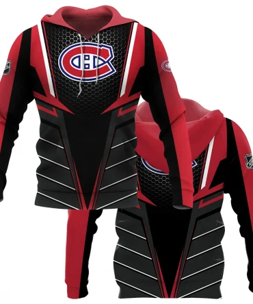 NHL Montreal Canadiens Exclusive All Over Prints HONHL041124A01MCHD - Hoodie