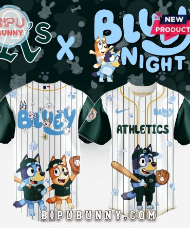 Oakland Athletics MLB x Bluey And Bingo Baseball Jersey