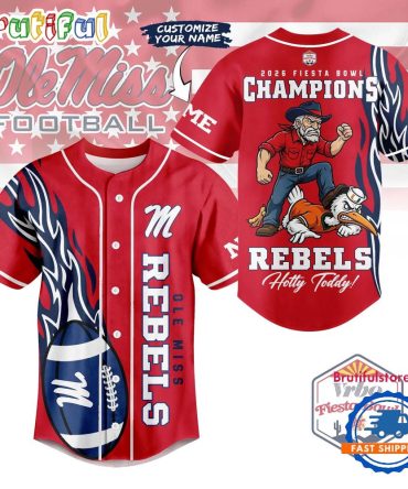 Ole Miss Rebels NCAA 2026 Fiesta Bowl Champions Jersey Shirt
