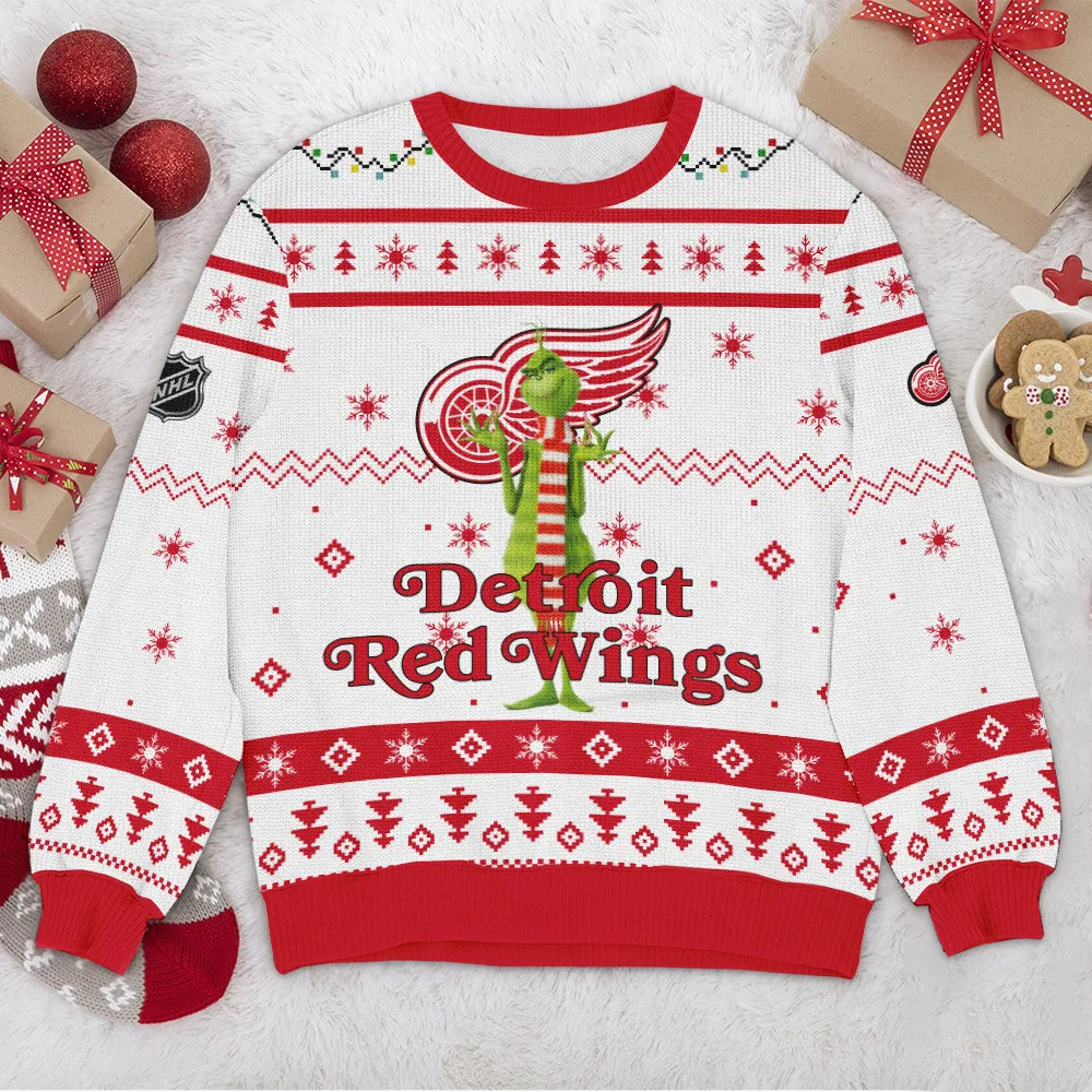 Special Release Detroit Red Wings NHL Ugly Sweater All Over Prints Christmas Season HONHL170924SW03DRW
