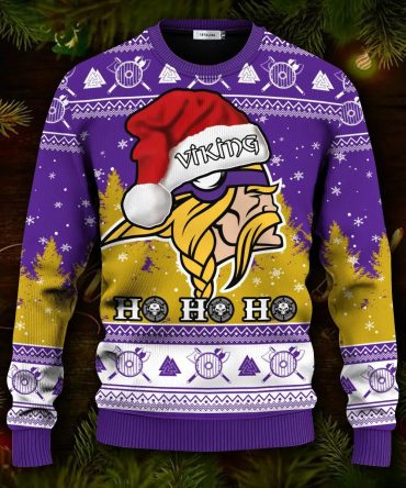 Viking Santa Hohoho Ugly Christmas Sweater
